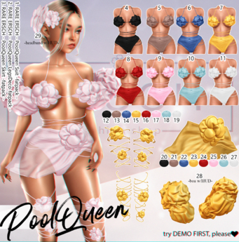 Second Life Marketplace - 15. ERSCH - PoolQueen {Legacy} LegsDeco -yellow-